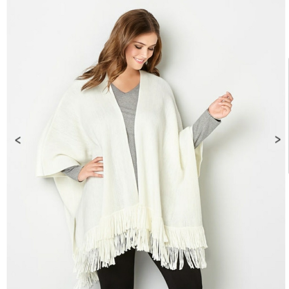 Solid Fringe Ruana (Poncho)